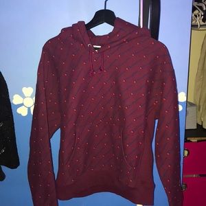 Champion Purple Logo Reverse Weave Hoodie